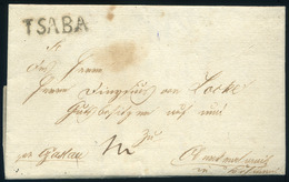BÉKÉSCSABA 1838. Portós Levél, Tartalommal "TSABA" Czaslau-ba Küldve - ...-1867 Préphilatélie