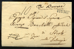 FIUME 1836. Buccari-ban Megírt Portós Levél Triestbe Küldve - ...-1867 Prephilately