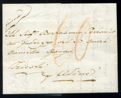 FIUME 1790. Portós Levél Tartalommal Udinébe Küldve  /  Nice Unpaid Letter To Udine, Cont. - Croatie
