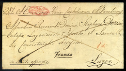 NAGYVÁRAD 1843. Dekoratív Franco Levél, Tartalommal, Piros Bélyegzéssel Lugosra Küldve  /  Nice Unpaid Letter To Lugos,  - ...-1867 Préphilatélie