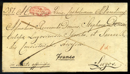 NAGYVÁRAD 1843. Dekoratív Franco Levél, Tartalommal, Piros Bélyegzéssel Lugosra Küldve  /  Nice Unpaid Letter To Lugos,  - ...-1867 Voorfilatelie