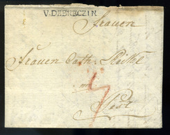 DEBRECEN 1786. Portós Levél Tartalommal Pestre Küldve  /  Nice Unpaid Letter To Pest, Cont. - ...-1867 Vorphilatelie