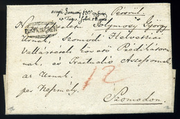PÉCS Érdekes Portós Levél Szomodra Küldve  /  Nice Unpaid Letter To Szomod, Intr. - ...-1867 Préphilatélie