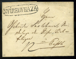 NYÍREGYHÁZA 1845. Szép Portós Levél, Tartalommal Pestre Küldve  /  Nice Unpaid Letter Cont To Pest - ...-1867 Prefilatelia