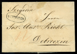 SZEGED 1828. Portós Levél, Tartalommal Debrecenbe Küldve  /  Unpaid Letter Cont. To Debrecen - ...-1867 Préphilatélie