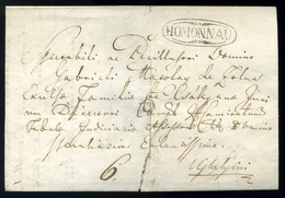 HOMONNA 1842. Portós Levél Sátoraljaújhelyre Küldve - ...-1867 Prephilately