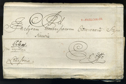 NYÍREGYHÁZA 1785. Ex Offo Levél, Nagyon Szép Piros Bélyegzéssel Lőcsére Küldve  /  Official Letter Nice Red Pmk To Lőcse - ...-1867 Prefilatelia