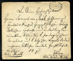 MEZŐKÖVESD 1843. Portós Levél, Tartalommal Bécsbe Küldve  /   Unpaid Letter, Cont. To Vienna - ...-1867 Préphilatélie