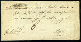 MARCALI 1837. Levél, Tartalommal, Javított Portózással Pécsre Küldve  /  Letter , Cont. Fixed Postage Due To Pécs - ...-1867 Prefilatelia