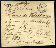 BEODRA 1838. Portós Levél "erga Recepisse" Pestre Küldve  /  Unpaid Letter To Pest - ...-1867 Préphilatélie