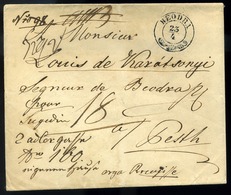 BEODRA 1838. Portós Levél "erga Recepisse" Pestre Küldve  /  Unpaid Letter To Pest - ...-1867 Prefilatelia