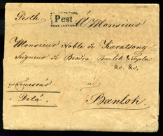 PEST 1818. Portós Levél, Tartalommal Bánlakra Küldve  /  Unpaid Letter Cont. To Bánlak - ...-1867 Préphilatélie