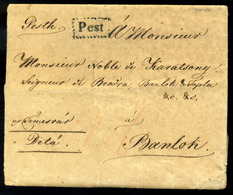 PEST 1818. Portós Levél, Tartalommal Bánlakra Küldve  /  Unpaid Letter Cont. To Bánlak - ...-1867 Prefilatelia