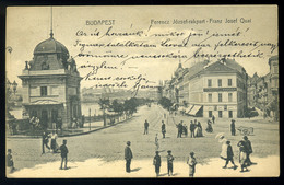 BUDAPEST 1904. Ferencz József Rakpart Régi Képeslap  /  Franz Joseph Wharf  Vintage Pic. P.card - Hungría