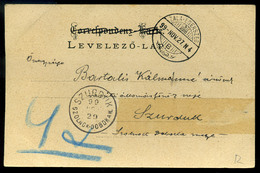 ZALAEGERSZEG 1899. Törpés, Litho Képeslap Szurdukra Küldve, Portózva  /  Dwarf Litho  Vintage Pic. P.card To Szurduk, Po - Used Stamps