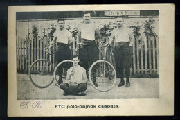 1913. FTC Kerékpár - Poló Csapat, Régi Képeslap  /  Bicycle And Polo Team  Vintage Pic. P.card - Hungary