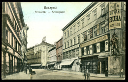 BUDAPEST 1912. Kristóf Tér, Ritka Régi Képeslap  /  Kristóf Sq Rare  Vintage Pic. P.card - Hongrie