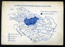 IRREDENTA Térképes Képeslap, TRIANON   /  IRREDENTE Map  Vintage Pic. P.card TRIANON - Hongrie