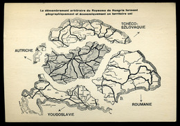 IRREDENTA Térképes Képeslap, TRIANON   /  IRREDENTE Map  Vintage Pic. P.card TRIANON - Ungheria