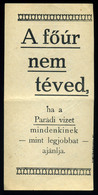 SZÁMOLÓ CÉDULA  Régi Reklám Grafika , A Főúr Nem Téved  /  BAR TAB Vintage Adv. Graphics, - Non Classés