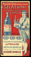 SZÁMOLÓ CÉDULA  Régi Reklám Grafika , Szepesolaszi, Majunke ásványvíz  /  BAR TAB Vintage Adv. Graphics,  Mineral Water - Non Classés