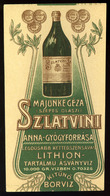 SZÁMOLÓ CÉDULA  Régi Reklám Grafika , Hontszántó ásványvíz  /  BAR TAB Vintage Adv. Graphics,   Mineral Water - Non Classés