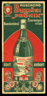 SZÁMOLÓ CÉDULA  Régi Reklám Grafika , Buziás Savanyúvíz  /  BAR TAB Vintage Adv. Graphics,  Sour Water - Unclassified