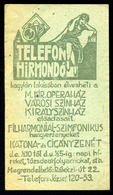 SZÁMOLÓ CÉDULA  Régi Reklám Grafika , Telefon Hírmondó  /  BAR TAB Vintage Adv. Graphics,   Telephone News - Non Classés