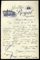 BUDAPEST 1921. Grand Hotel Royal Nagyszálloda, Fejléces  Levél - Non Classés