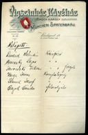 BUDAPEST 1913. Vígszínház Kávéház, Fejléces  Levél  /  Theater Café Letterhead Letter - Unclassified