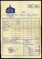 KOLOZSVÁR 1942. Hotel New York  Szállo, Fejléces Céges Számla    /   Decorative Letterhead Bill Hotel New York - Other & Unclassified