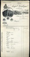 BUDAPEST 1915. Cca. Hotel Angol Királyné Szálloda , Fejléces Céges Számla  /   Decorative Letterhead Bill, Queen Of Engl - Non Classés