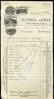 BUDAPEST 1893. Gundel János, István Főherczeg Szálloda, Fejléces,céges Számla  /   Decorative Letterhead Bill - Unclassified
