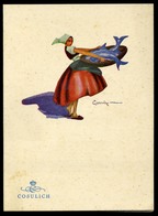 Cosulich Mn Vulcania, Dekoratív, Szignós Menükártya  /  MENU CARD Decorative, Signed - Menus