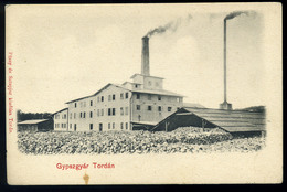 TORDA 1905. Cca. Gipsz Gyár, Régi Képeslap  /  Gypsum Factory  Vintage Pic. P.card - Hongrie