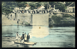 SZÁSZKABÁNYA / Sasca Montană 1910. Régi Képeslap, Tutajosok  /   Vintage Pic. P.card, Rafters - Hongrie