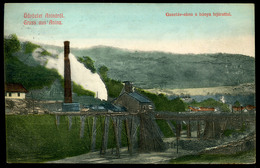 ANINA 1910. Gusztáv Akna Bánya, Régi Képeslap  /  Gustav Mine Shaft   Vintage Pic. P.card - Hungary