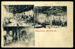 ANINA 1905. Cca. Asztalos Műhely , Régi Képeslap  /  Carpenter Shop  Vintage Pic. P.card - Hongrie