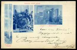 MÁLNÁSFÜRDŐ 1899. Szésav Sűrítő Gépek, Siculia  Régi Képeslap  /  Carbonic Acid Enrichment Machines  Vintage Pic. P.card - Hongrie