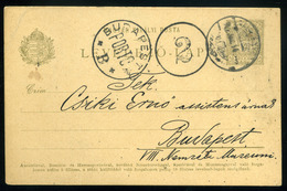 NAGYENYED 1902.  4f-es Díjjegyes Levlap Budapestre Küldve, Portó Bélyegzésekkel  /  4f Stationery P.card To Budapest Pos - Used Stamps