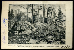 Határkő A Magyar-román Határon Régi Képeslap  1914.  /  Border Stone Hun.-Romanian Border  Vintage Pic. P.card - Hongrie