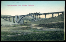 A Fogaras-Brassói Vasúti Híd, Viadukt, Gőzmozdony , Ósinka Régi Képeslap  /  Fogaras-Brasov Rail Bridge Steam Engine  Vi - Hongrie