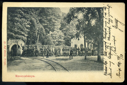 RESICZA 1902. Bánya Bejárat, Vasút, Régi Képeslap  / Mine Entrance, Railway Vintage Pic. P.card - Ungheria