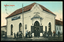 TENKE / Tinca 1909. Lévy Dávid Dohányüzlete Régi Képeslap / Dávid Lévy Tabacco Shop Vintage Pic. P.card - Rumänien