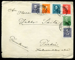 BUDAPEST 1933. Levél Arcképek Hatbélyeges Bérmentesítéssel Finnországba  /  Letter Portrait 6 Stamp Frank. To Finnland - Covers & Documents