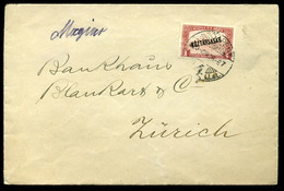 BUDAPEST 1920. Levél Céglyukasztásos Bélyeggel Svájcba  /  Letter Corp. Punched Stamps To Switzerland - Lettres & Documents