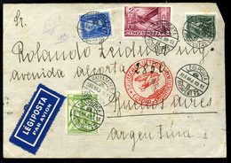 BUDAPEST 1936. Légi Levél Repülő-Arcképek Bérmentesítéssel Argentínába Küldve  /  Airmail Letter Airplanes-Portraits Fra - Covers & Documents