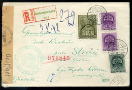 KISKUNLACHÁZA 1942. Lengyel Tábor. Dekoratív, Cenzúrázott , Ajánlott  Levél Stróze-be Küldve  /  Polish Camp Decorative  - Storia Postale