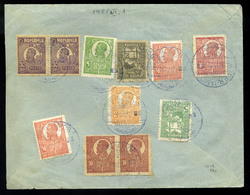 PERJÁMOS 1921. Ajánlott, 11 Bélyeges Levél, "túlélő" Ragjeggyel és Bélyegzéssel Budapestre Küldve  /  Reg. 11 Stamp Lett - Covers & Documents