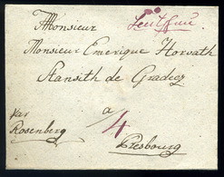 LŐCSE 1796. Dekoratív Portós Levél Pozsonyba Küldve  /  Decorative Unpaid Letter To Pozsony - ...-1867 Préphilatélie